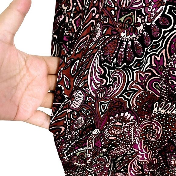 Anthropologie Lisabetta Maxi Printed‎ Dress Size M, paisely print, Wine, NWT - Picture 12 of 12